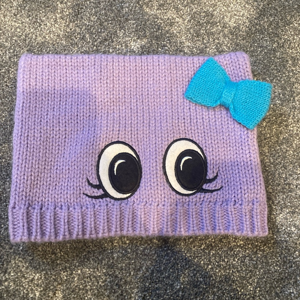 Hot Topic Purple Hat with Eyes and Bow